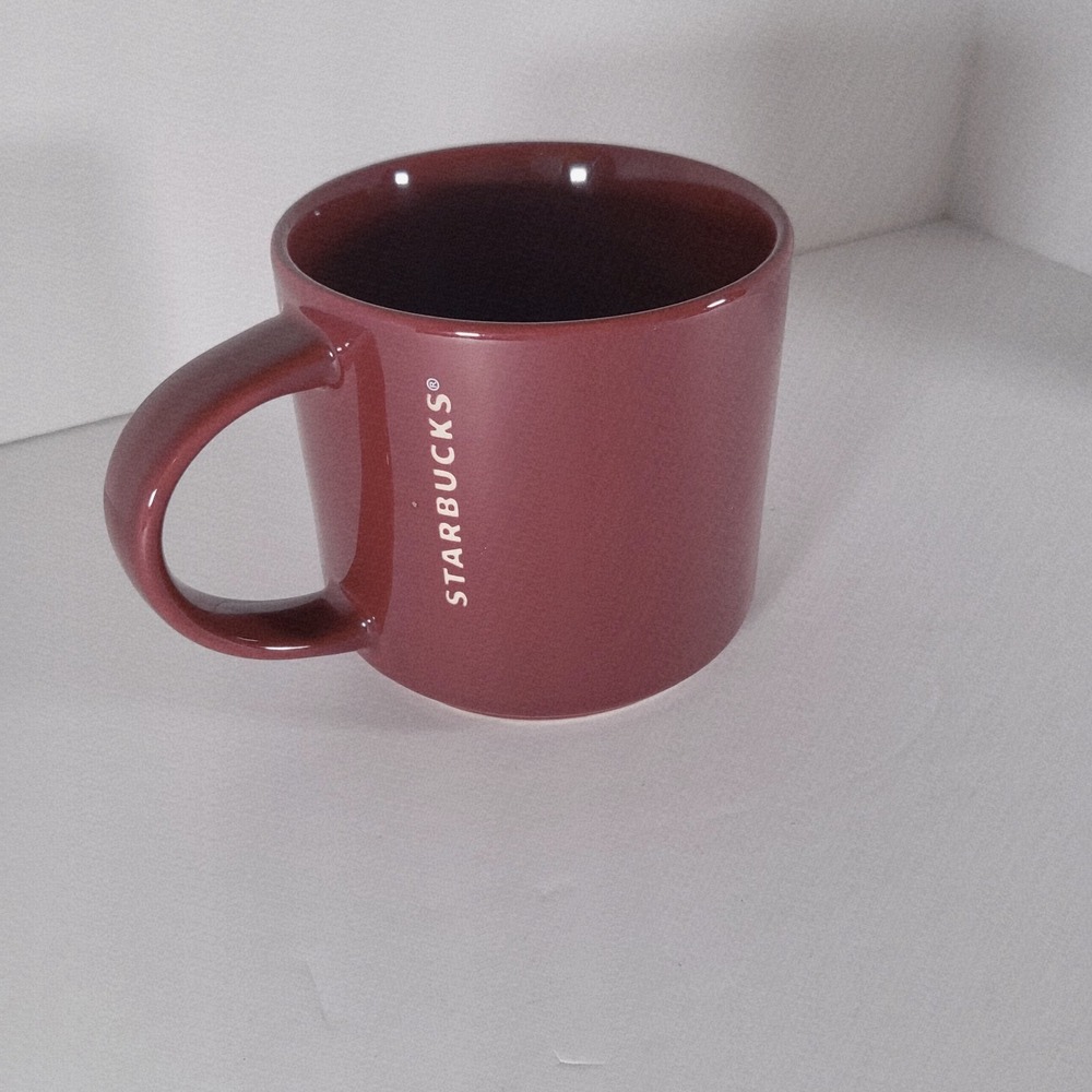 Starbucks 2013 Deep Red Logo Mug 14oz‎ Ceramic Coffee Tea Cup Burgundy EUC